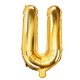 Balon din folie metalizata, 35 cm, auriu, litera U