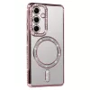 Husa Samsung Galaxy A16, Electroplating Bling Magsafe, protectie camera, rose gold