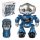 Jucarie interactiva Robot inteligent cu telecomanda, functii multiple, lumini LED, melodii si dansuri, 22 cm x 16 cm x 9 cm, albastru-gri 