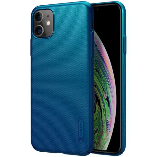 Husa de protectie Nillkin Super Frosted pentru Apple iPhone 11 Pro Max, plastic solid, Peacock Blue