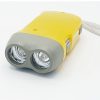 Lanterna 2 LED-uri cu functionare dubla - prin dinam si baterie, galbena