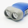 Lanterna 2 LED-uri cu functionare dubla - prin dinam si baterie, albastra