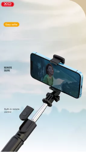 Selfie Stick XO SS09, functie trepied, brat telescopic, bluetooth, negru