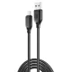 Cablu de date si incarcare Lightning (iPhone) XO NB235,  protectie textila, 1 metru, 2.4A, negru