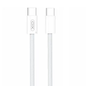   Cablu de date si incarcare XO NB-Q260A, Type-C to Type-C, PD60W/3A, 1 metru, impletit, alb