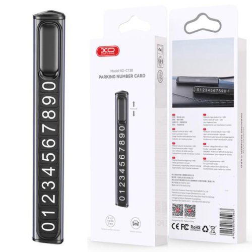 Afișaj număr telefon auto XO C138, montaj adeziv bord, negru