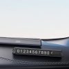 Afișaj număr telefon auto XO C138, montaj adeziv bord, negru