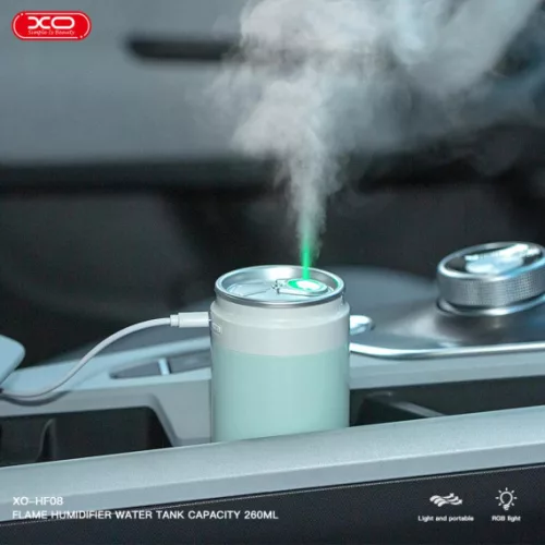 Umidificator casa/auto XO HF08, aspect doza suc, 260 ml, gri