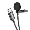 Microfon tip lavaliera cu clips KSC-763, conector Type-C, 2 metri, negru
