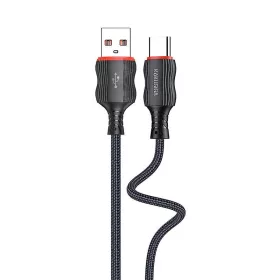   Cablu de date si incarcare USB to Lightning (iPhone) Kakusiga KSC-807, 2.4A, 1 metru, negru