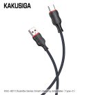 Cablu de date si incarcare KAKUSIGA KSC-807, USB to Type C, 1 metru, 3A max, negru