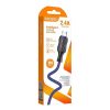 Cablu de date si incarcare Type-C/PD to Lightning (iPhone) Kakusiga KSC-807, 2.4A, 1 metru, negru/albastru