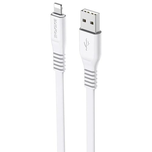 Cablu date si incarcare Lightning (iPhone) Borofone BX23, 1 metru, 2,4A, alb