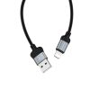 Cablu de date si incarcare Lightning (iPhone) BOROFONE BX28 Dignity, 1 metru, 2.4A, negru/gri