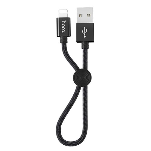 Cablu de date si incarcare Lightning (iPhone) Hoco X35, 25 cm, negru