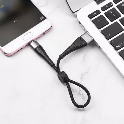 Cablu de date si incarcare MicroUSB BOROFONE BX32, 0.25 cm, negru