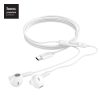 Casti audio cu microfon Hoco M65, conector Type C,  stereo, 1.2 metri, albe