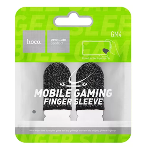 Degetare antialunecare Hoco GM4, fibra conductiva, pentru jocuri, Anti-Condens, Phantom, Black/Silver