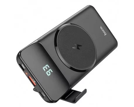 Baterie externa Hoco J76, incarcare Wireless, 10000 mAh, 22.5W, port PD si USB QC3.0, negru