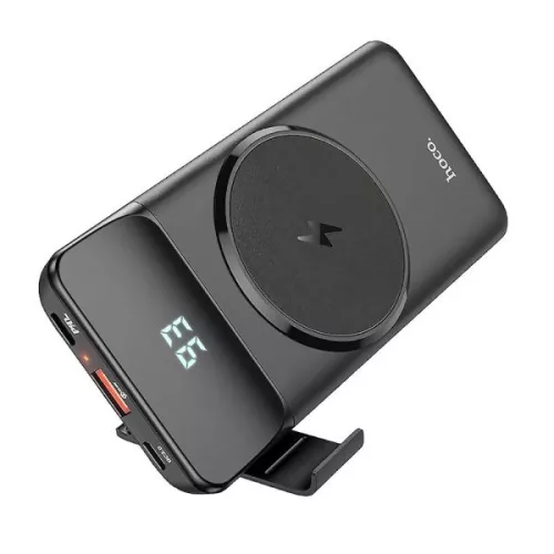 Baterie externa Hoco J76, incarcare Wireless, 10000 mAh, 22.5W, port PD si USB QC3.0, negru