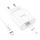 Incarcator casa Hoco C94A, 1 x USB-C PD 20W/3A, cablu Lightning inclus, incarcare rapida, albe
