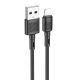 Cablu de date si incarcare Hoco X83, USB to Lightning, 2.4A, 1 metru, negru