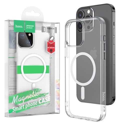 Husa protectie Apple iPhone 14, Hoco Premium Magsafe TPU, ShockProof, incarcare magsafe, transparenta