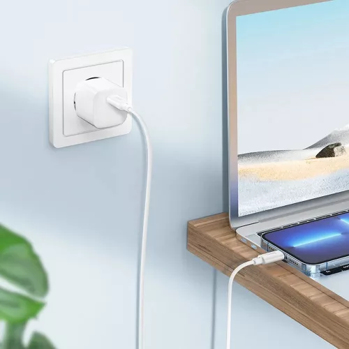 Cablu de date si incarcare Hoco X88, Type-C (USB-C) to Lightning, PD20W/2.4A, 1 metru, alb