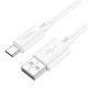 Cablu date si Incarcare Hoco X88, USB to Type-C (USB-C), 1 metru, 3A, alb