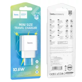 Incarcator casa cu port USB HOCO C106A, 2.1A/10.5W, alb