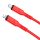 Cablu de date si incarcare Hoco X59, Type-C (USB-C) to Lightning, PD20W/3A, cablu impletit, 1 metru, rosu