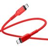 Cablu de date si incarcare Hoco X59, Type-C to Type-C, PD60W/3A, cablu impletit, 1 metru, rosu
