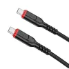 Cablu de date si incarcare Hoco X59, Type-C to Type-C, PD60W/3A, cablu impletit, 1 metru, rosu