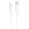 Cablu de date si incarcare Hoco X96, Type-C (USB-C) to Lightning, PD20W/2.4A, 1 metru, alb