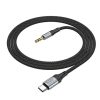 Cablu adaptor Type C to jack 3.5 mm AUX, HOCO UPA26, 1 metru, negru