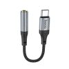 Cablu adaptor Type-C / USB-C Hoco LS36, audio, 12 cm, negru