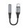 Cablu adaptor Type-C / USB-C Hoco LS36, audio, 12 cm, negru