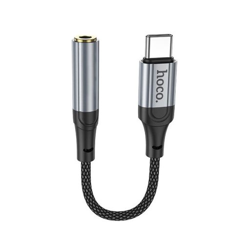 Cablu adaptor Type-C / USB-C Hoco LS36, audio, 12 cm, negru