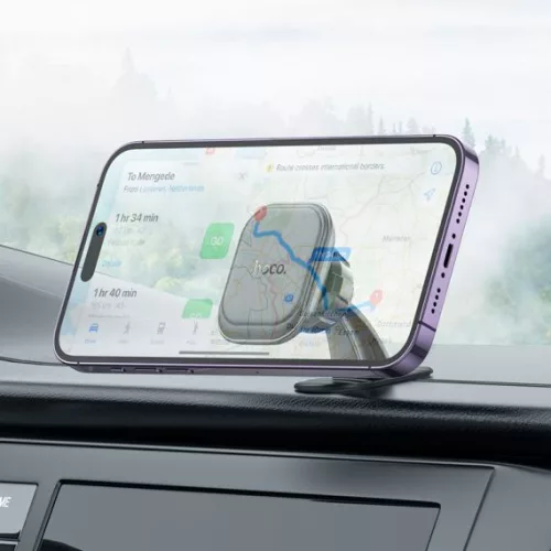 Suport auto magnetic Hoco H30, rotire la 360 de grade, prindere adeziva, negru
