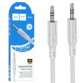   Cablu audio auxiliar / AUX / jack 3.5 mm Hoco UPA27,  1.2 metri, alb