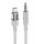 Cablu adaptor Hoco UPA27 Crystal Clear, AUX USB-C / 3,5 mm jack, protectie textila, gri