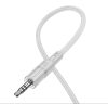 Cablu adaptor Hoco UPA27 Crystal Clear, AUX USB-C / 3,5 mm jack, protectie textila, gri