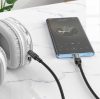 Cablu adaptor Hoco UPA27 Crystal Clear, AUX USB-C / 3,5 mm jack, protectie textila, gri