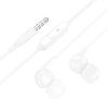 Casti audio cu microfon Hoco M124, conector jack 3.5 mm, cablu 1.2 m, albe