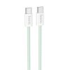 Cablu de date si incarcare Hoco X104, Type-C to Type-C, PD60W/3A, cablu impletit, 2 metri, verde