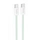Cablu de date si incarcare Hoco X104, Type-C to Type-C, PD60W/3A, cablu impletit, 2 metri, verde