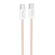 Cablu de date si incarcare Hoco X104, Type-C to Type-C, PD60W/3A, cablu impletit, 2 metri, roz