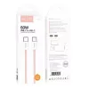 Cablu de date si incarcare Hoco X104, Type-C to Type-C, PD60W/3A, cablu impletit, 2 metri, roz