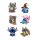 Set 6 stickere cu Stitch, Vinyl / PP autoadeziva Glossy, aprox. 8 x 6 cm