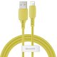 Cablu de date si incarcare Lightning (iPhone) Baseus Colourful, 1.2 metri, 2.4A, galben